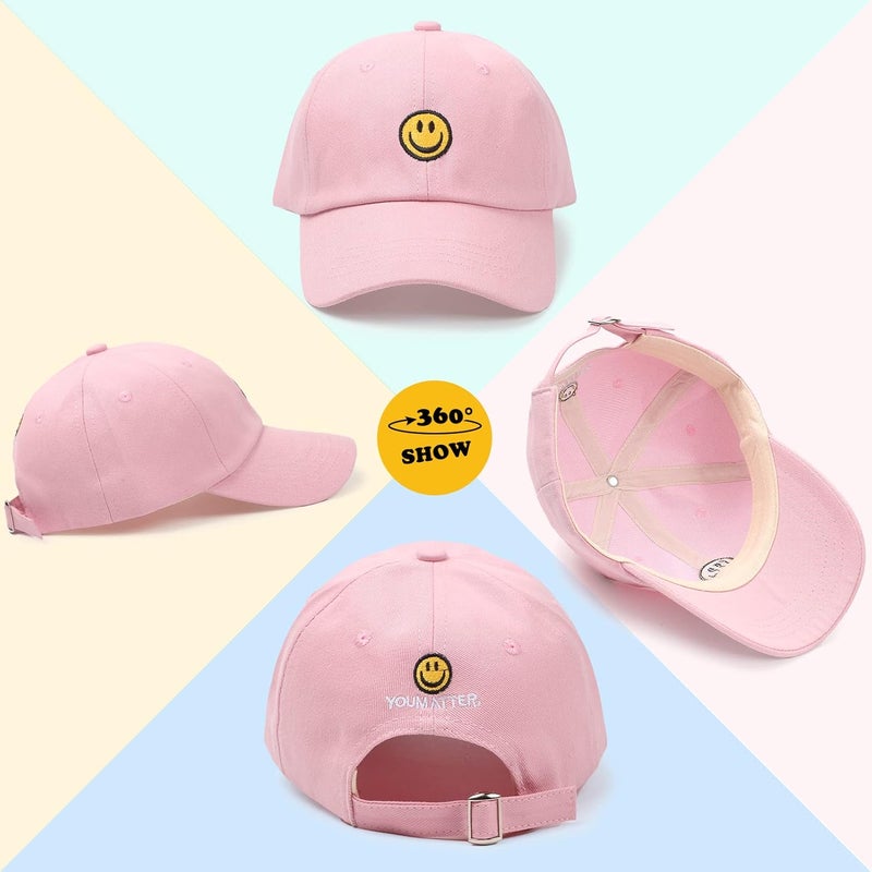SONMONY Store Smile Face Toddler Baseball Cap Boy Baseball Hats Kids Washed Funny Hats Adjustable Cute Caps for 3-12 Years… - Image 3
